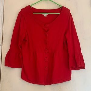 Bold Red Bell Sleeved sweater
